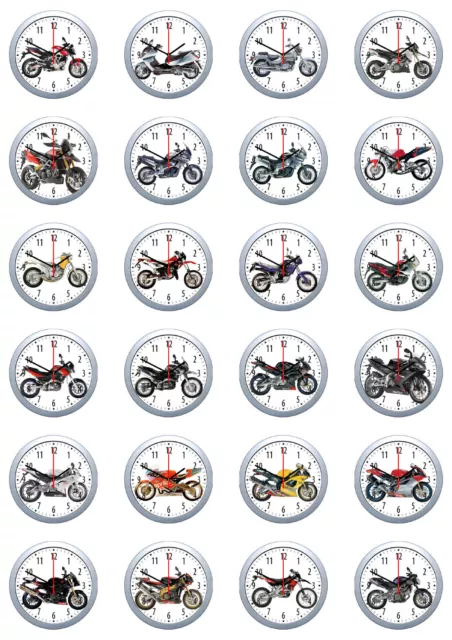 Wanduhr mit Motorradmotiv Bikermotive Motorrad Marken R-V Optional Funkuhr