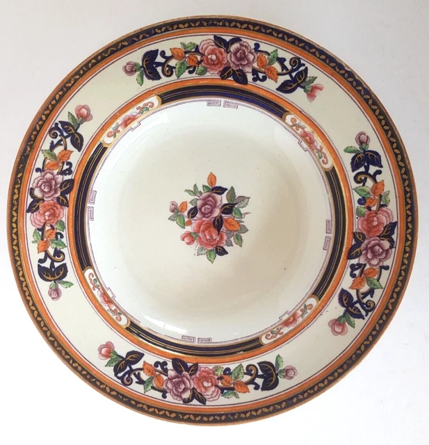 Ancienne Assiette Creuse En Porcelaine Impériale Chine Signée - Bon état