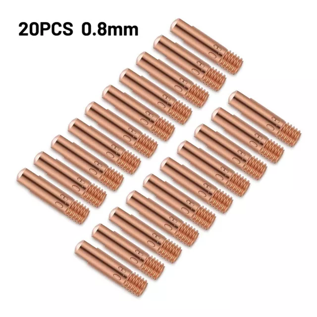 Long lasting MB15AK Welding Contact Tips Set of 20 Tip Diameter 6mm 8mm 10mm