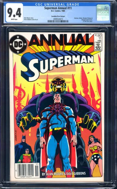 Superman Annual 11 Newsstand Canadian Price Variant Cgc 9.4 1St App. Black Mercy