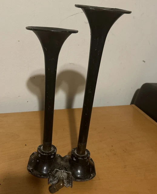Grover Products Los Angeles Chrome Air Horn 15" & 13" Semi Truck Boat Loud