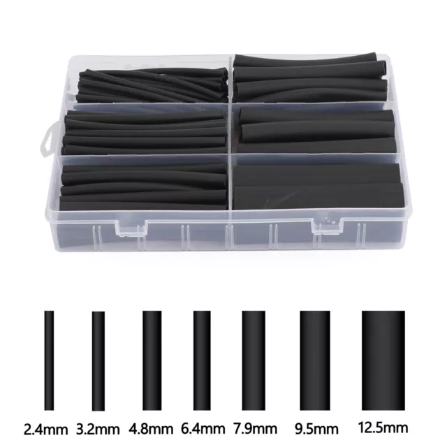 130pcs Thermorétractables 3:1 Tubes Électrique Gaine Câble Fil Heatshrink Tube