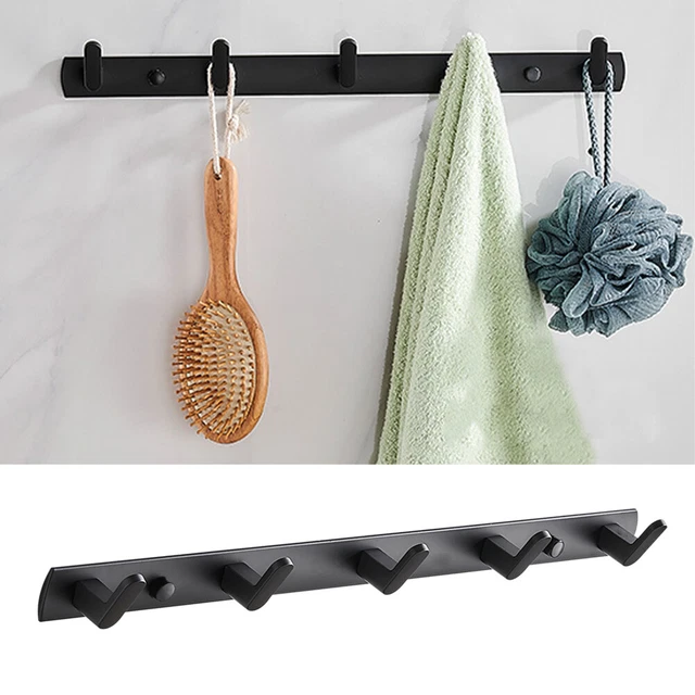 5 hooks PunchingBathroom Hardware Towel Holder Wall Mounted Rustproof Robe Hook