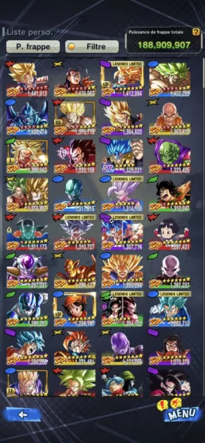 compte dragon ball legends