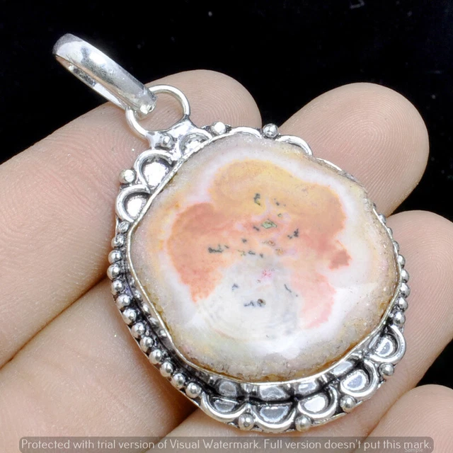 Solar Druzy Gemstone Pendant 925 Sterling Silver Pendant SP-1010