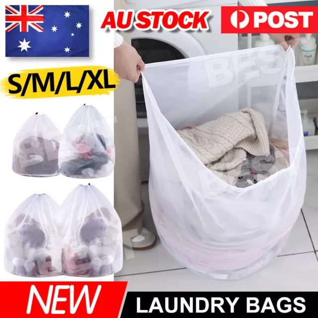 Large Capacity Laundry Washing Mesh Net Bags For bra underwear Cloth Cleaning AU