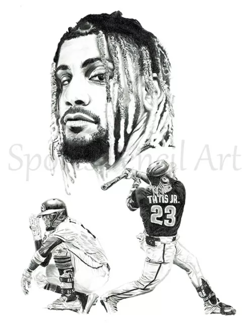 Fernando Tatis Jr. Art Print San Diego Padres Signed by Artist Free Shipping