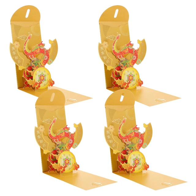 4 pz Pacchetto Rosso Carta Pacchetti Capodanno Matrimonio Mille Yuan