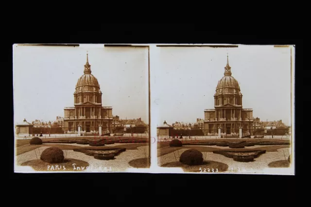 París Los Personas con Discapacidad, Estéreo Placa De Vaso Vintage Aprox 1925