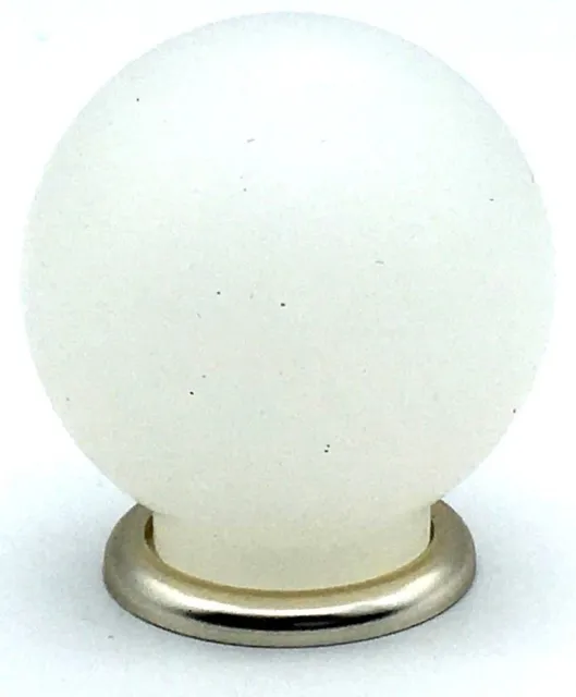 FROSTED ICE WHITE KNOBS 32mm round resin ball cupboard cabinet drawer knob (274)