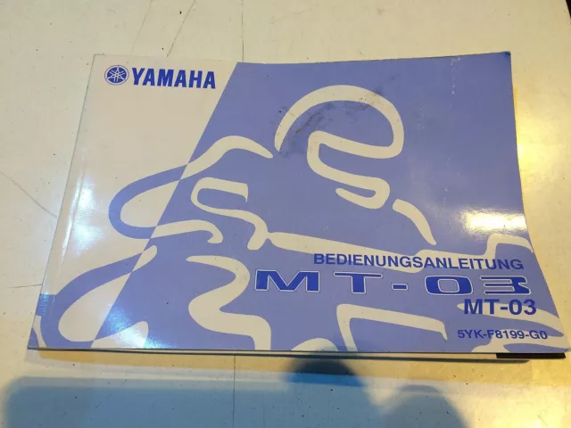 Genuine Yamaha MT-03 Owners Handbook Manual German 5YK-F8199-G0 FREEPOST