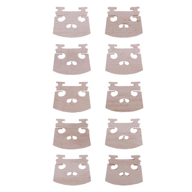 10pcs 4/4 Violin Bridges Parts Maple Fiddle Bridge Violins Accessories 2