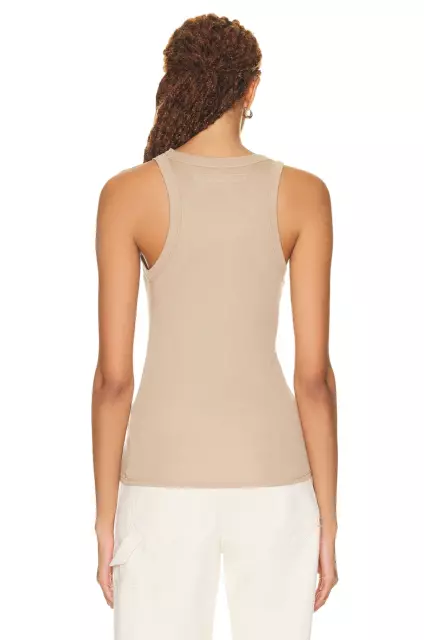 ENZA COSTA Supima Cotton Bold Sheath Tank Top Clay S $110 B3 3