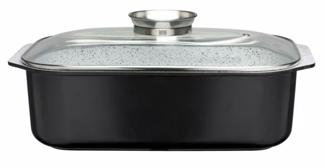 GSW Bräter Ceramica Stone Induktion mit Aromaglasdeckel 8 Liter NEU