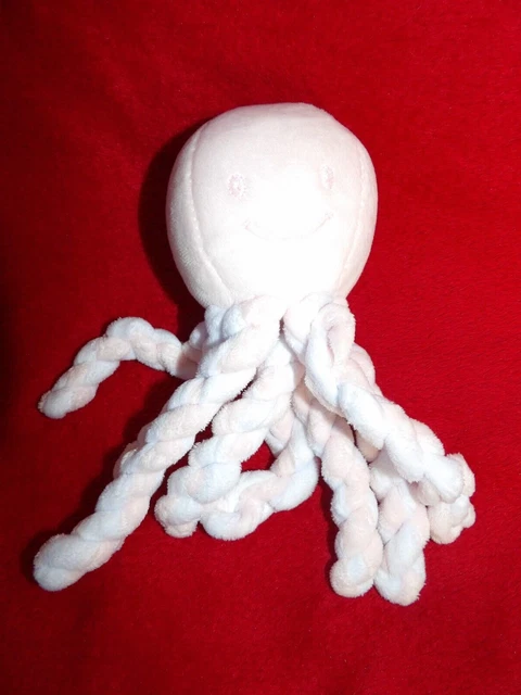 Peluche Doudou Pieuvre Rose et Blanche 20 Cm NATTOU