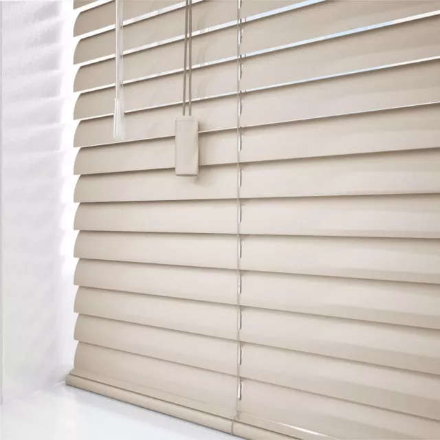 Aluminium Venetian Blinds 60cm Metal 25mm Slat Taupe Beige Brown