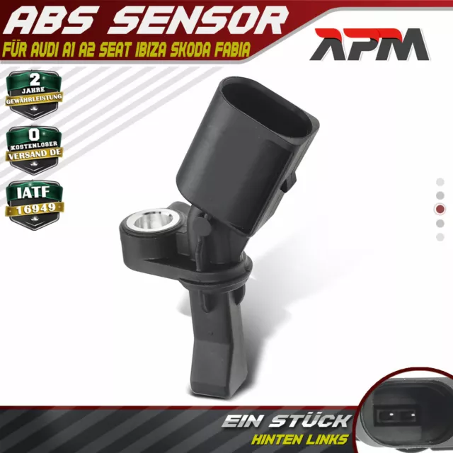 ABS Sensor Raddrehzahlfühler Hinten Links für Audi A1 A2 Seat Ibiza Skoda Fabia