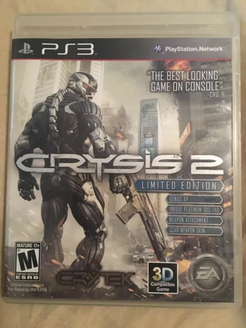 Crysis 2 -- Limited Edition (Sony PlayStation 3, 2011) Complete