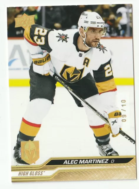 Alec Martinez 2023-24 Upper Deck Series 1 High Gloss 09/10 card #83 Vegas Knight