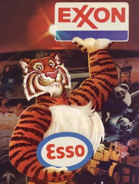 1972 ESSO Nameplate Change to Exxon Oil Co. New Sign - 18x24" USA STEEL XL Size