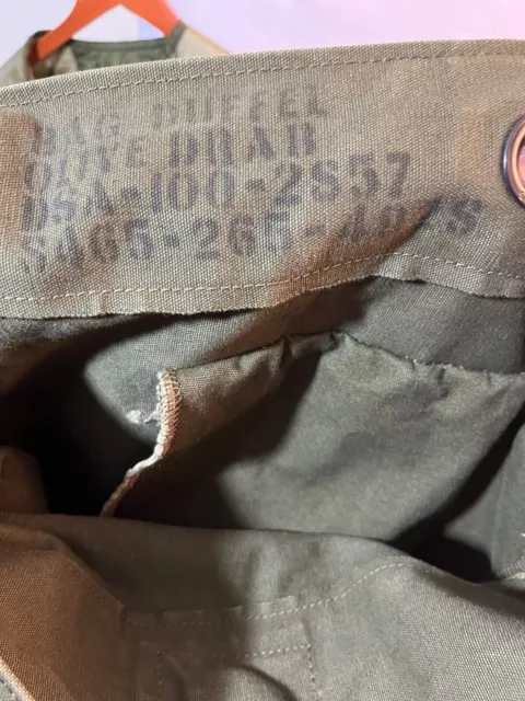 VINTAGE 60S MILITARY Duffle Bag Canvas Made In USA $5.00 - PicClick