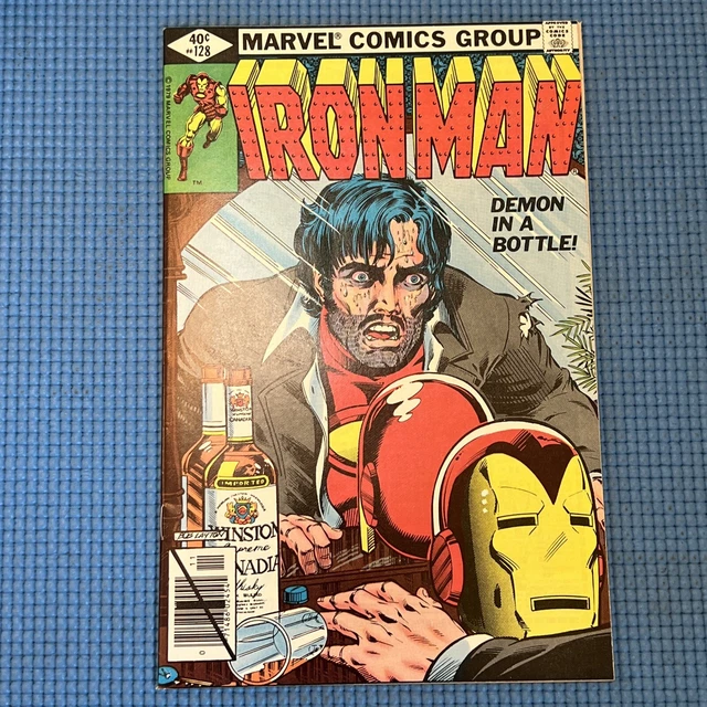 Iron Man #128 KEY Demon in a Bottle iconic cover, Marvel NM HIGH GRADE CGC IT