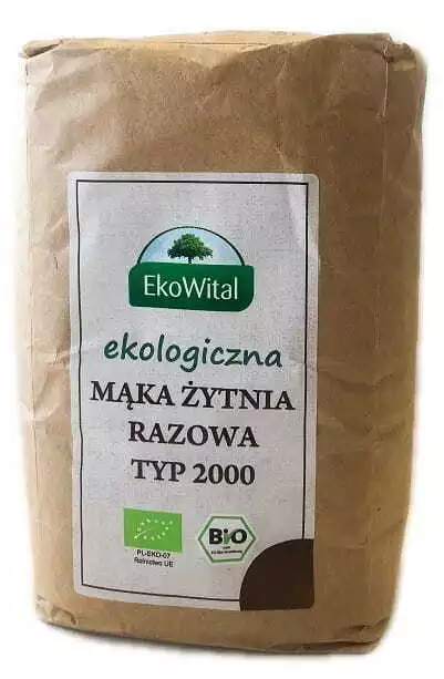 Farina integrale di segale tipo 2000 BIO 1 kg EKOWITAL