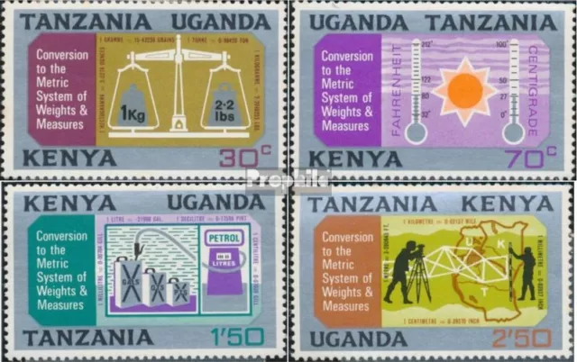 Briefmarken Ostafrikanische Gemeinschaft 1971 Mi 213-216 postfrisch