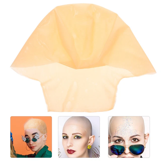 Cappello trucco lattice emulsione costume cosplay Halloween testa calva in lattice
