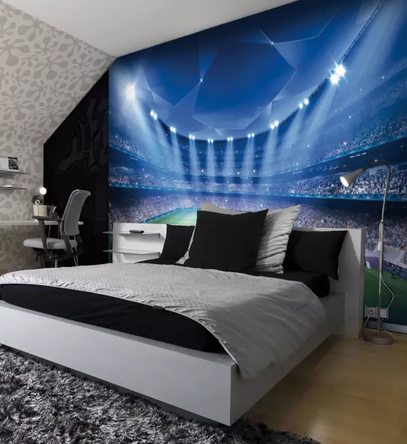 Football Stadium Pitch Sports Wall Mural Photo Wallpaper Kids Bedroom Decoration