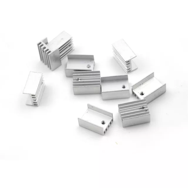 10x Aluminum Heatsink Heat Sink Sets for TO-220 Transistor 20x15x10mm ~HV