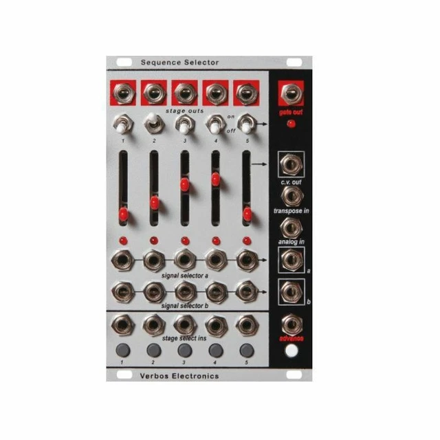 VERBOS ELECTRONICS SEQUENCE Selector 5-Stage Analogue Sequencer Module ...