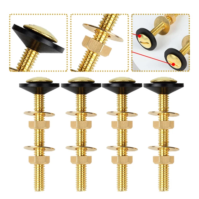 4 piezas tornillos de inodoro de carga pesada 7.4X2.7X2.7CM acero inoxidable