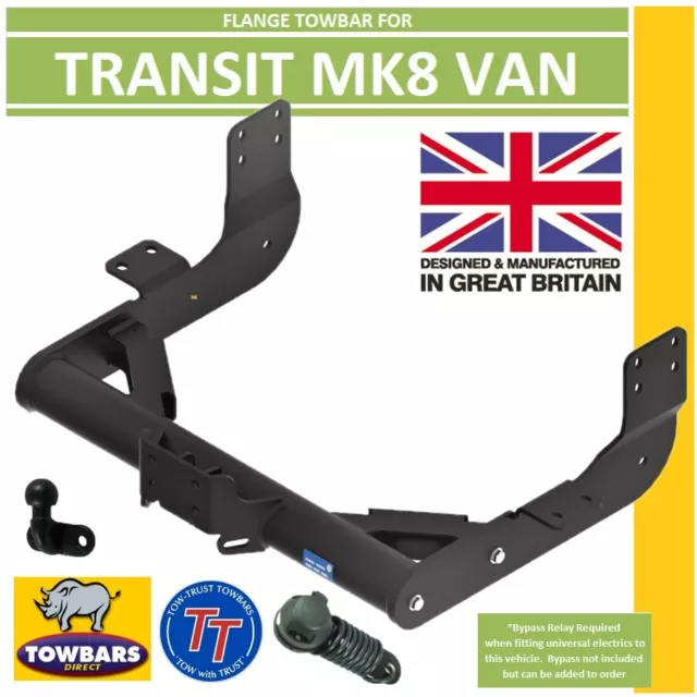 Towbar for Ford Transit Van (Mark 8) 2014 on (V636) Flange Two Height TFD8 Tourn