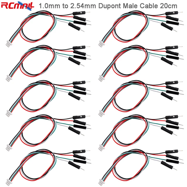 10pcs 1.0mm to 2.54mm Dupont Male Adapter Cable for Beitian BN-180 BN-220 GPS