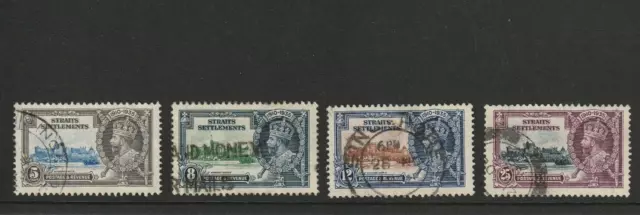 Malaya Straits Settlements - 1935 Silver Jubilee set of 4, used