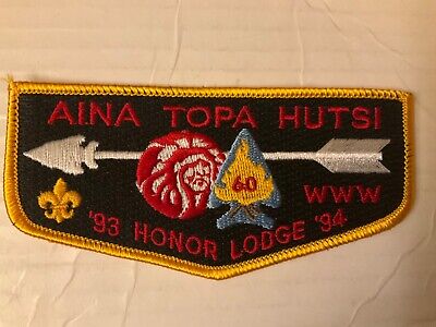 Aina Topa Hutsi Lodge 60 s24 1993-94 Honor Lodge Older OA Flap m