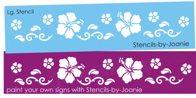 24" Stencil Aloha Hibiscus Hawaii Flower Tropical Border Wall DIY Craft Signs