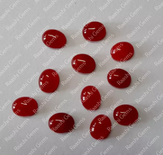 Jade rojo natural 10 piezas cabujón ovalado 10x14 mm piedras preciosas sueltas