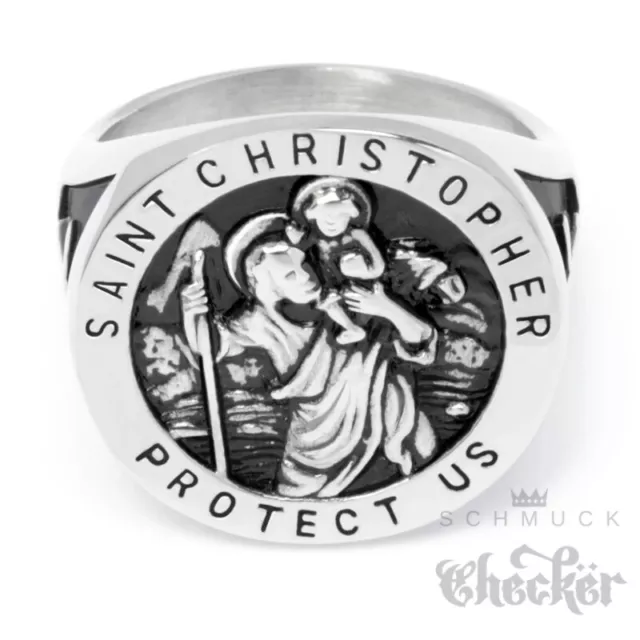 CHRIST RING 925 Silber mit Kautschuk EUR 34,90 - PicClick DE