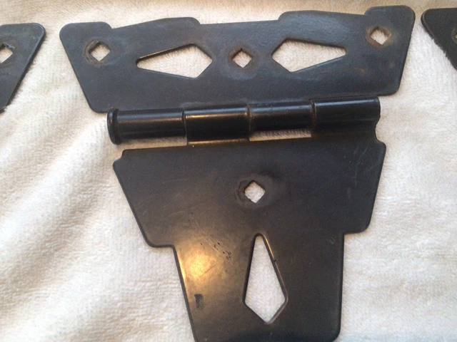 3-Black T-Strap Hinges Cast Iron Heavy Duty 10” Barn Door Fence Gate 6