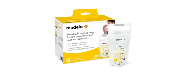 Breast Milk Storage Bags Breastfeeding Self Standing Space Saving Lay Flat 6 Oz