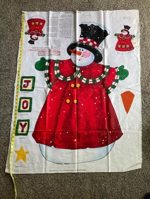 VINTAGE DAISY KINGDOM JOYFUL SNOWMAN 3D DOOR PANEL - Teach the kids to sew !