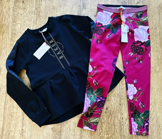 BNWT Ted Baker 9-10 years sweatshirt legging outfit J rose floral set designer 2