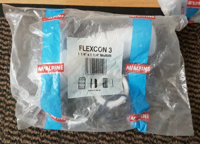 McAlpine FLEXCON3 Flexible Waste Connector fitting 1-1/4-inch Universal Outlet
