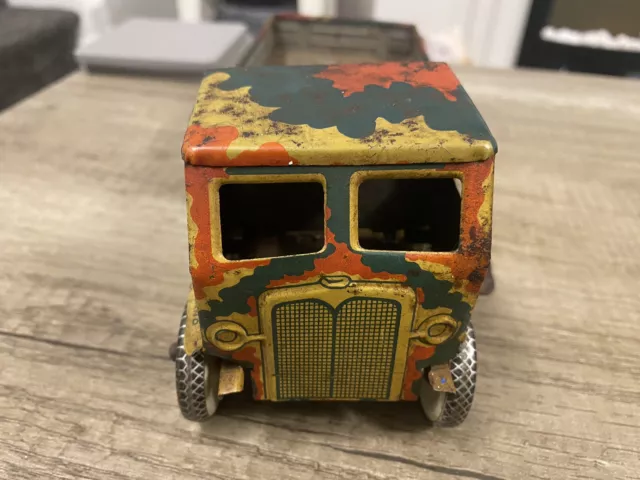 Vntage Tinplate Toy Mettoy  Army Lorry