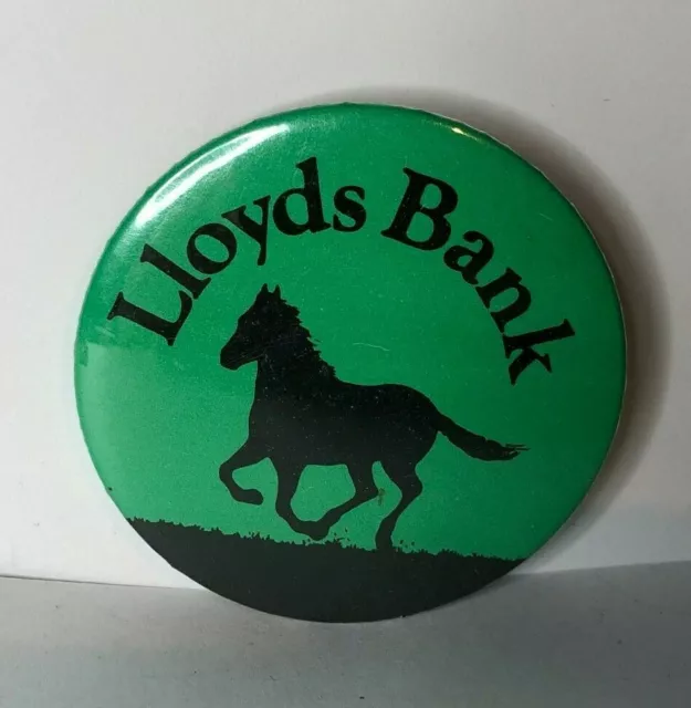 1980's Lloyds Bank  Black Horse advertising pin badge 55 mm