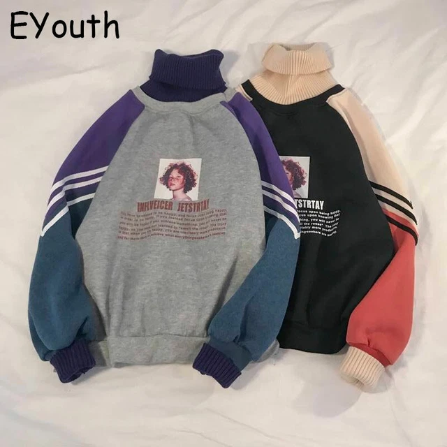 2020 Hoodie Sweatshirt Women Winter Oversize Tops Fashion Pattern Printed