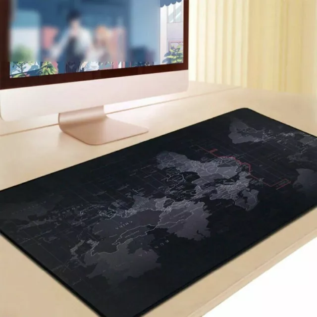 Anti-slip Gaming Keyboard Mat Mouse Pad Large Mousepad Desk World Map Pattern