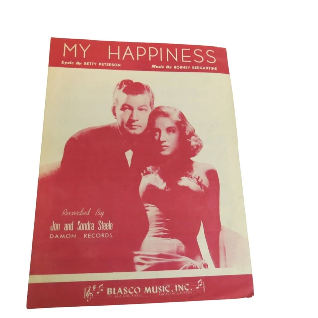 MY HAPPINESS JON and Sondra Steele Sheet Music Betty Peterson Borney